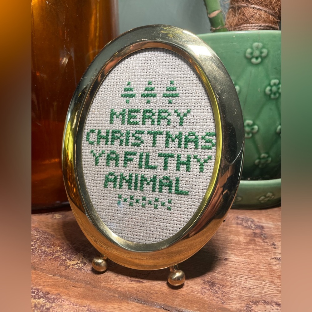 Custom Christmas Handmade Crosstitch Embroidery - Picture 4 of 5